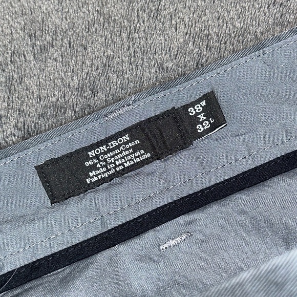 Nordstrom Men’s Shop Size 38W 32L Gray Athletic Fit Wedding Office Dress Pants - Picture 8 of 13